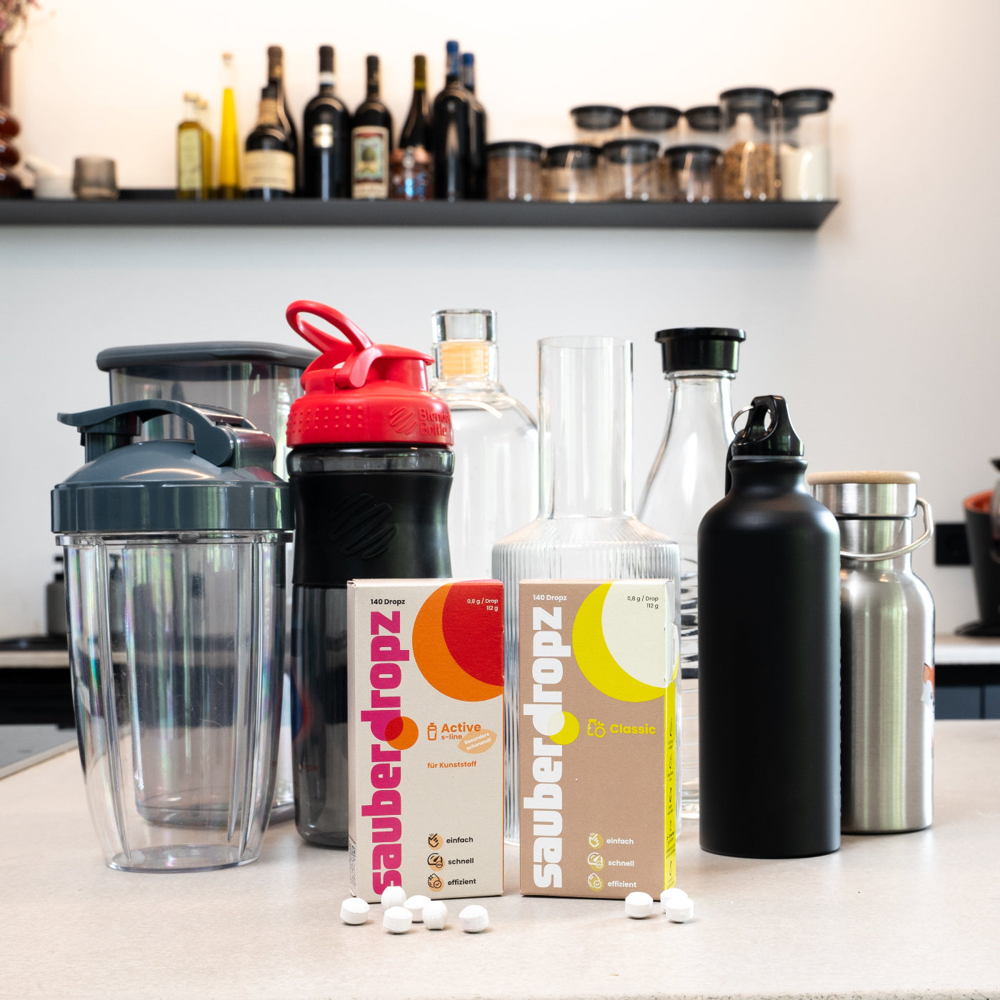 Family-Bundle: 3x Classic + 3x Active – für alle Flaschen & Materialien