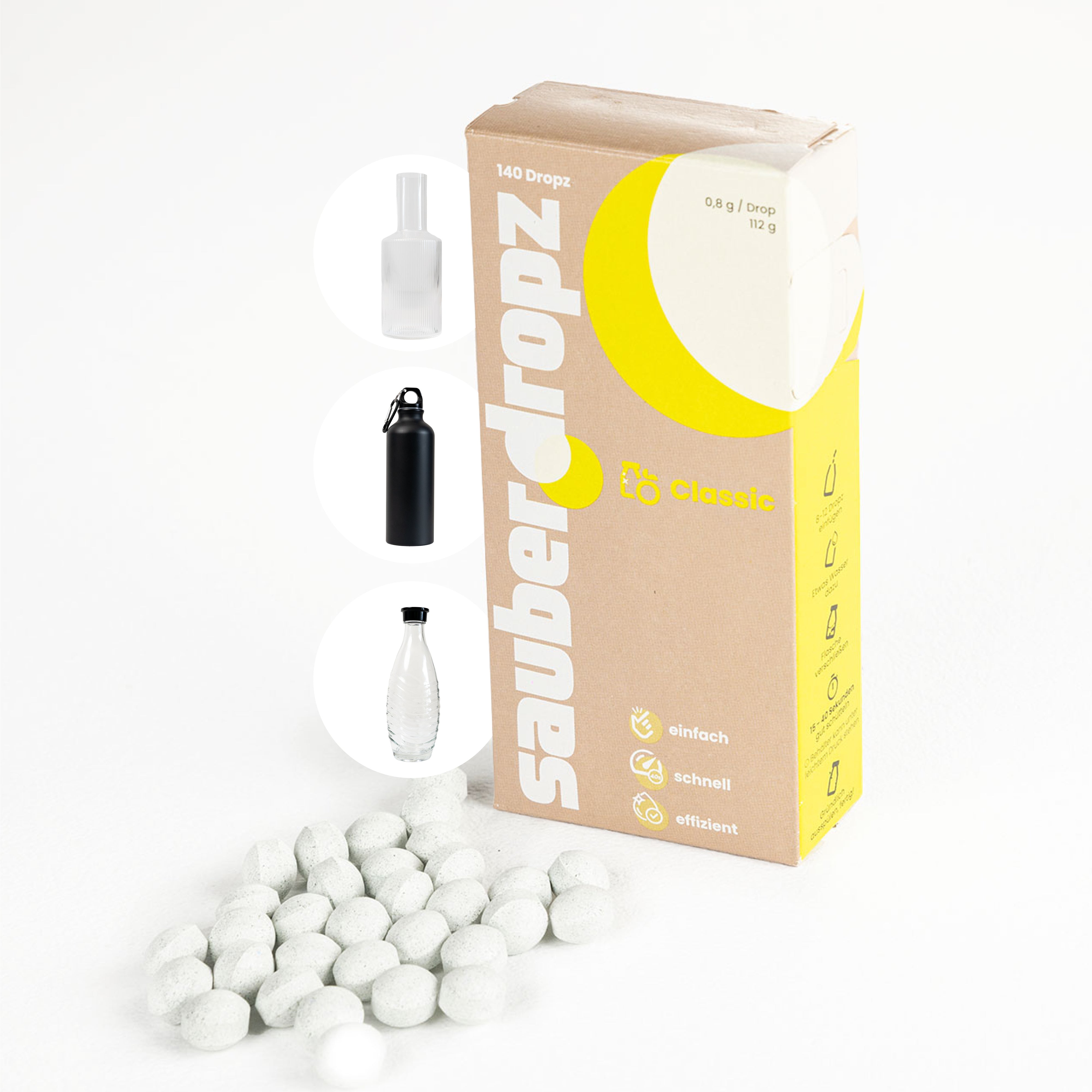 Family-Bundle: 3x Classic + 3x Active – für alle Flaschen & Materialien