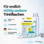Trinkflaschen-Reinigungstabletten mit 2-fach Effekt